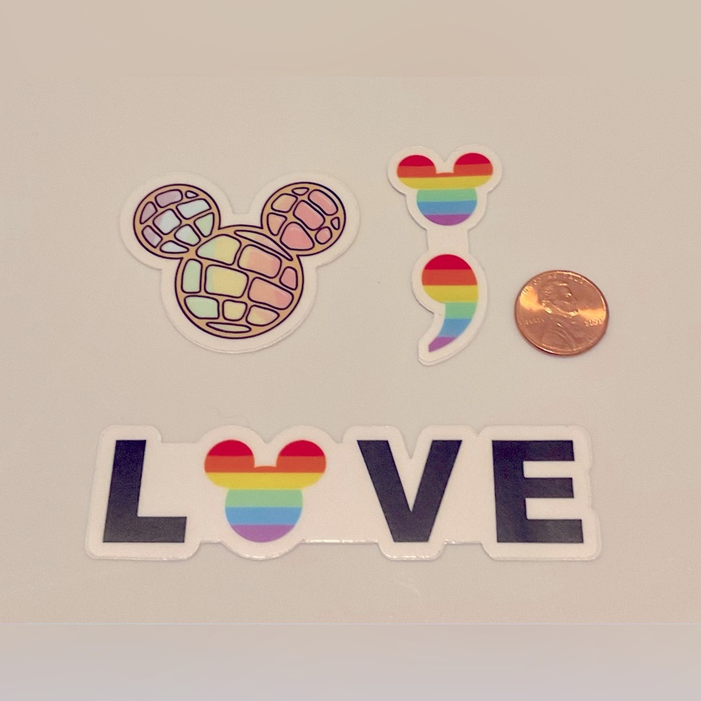 Disney Mickey Pride Rainbow Stickers